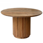Iravelle Wood Round Dining Table-Dining Tables-LOOMLAN-Brown-LOOMLAN