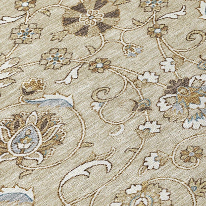 Irene Beige Washable Indoor - Outdoor Rug - LOOMLAN - LOOMLAN Rugs - Outdoor Rugs