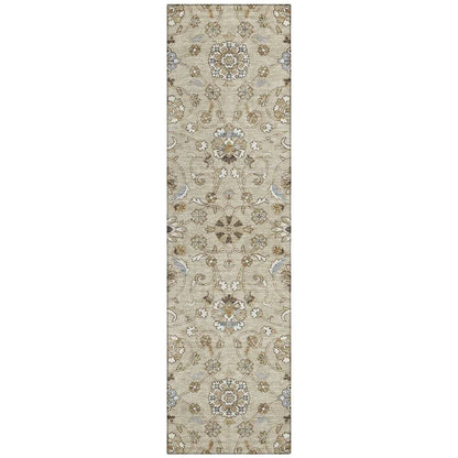 Irene Beige Washable Indoor - Outdoor Rug - LOOMLAN - LOOMLAN Rugs - Outdoor Rugs