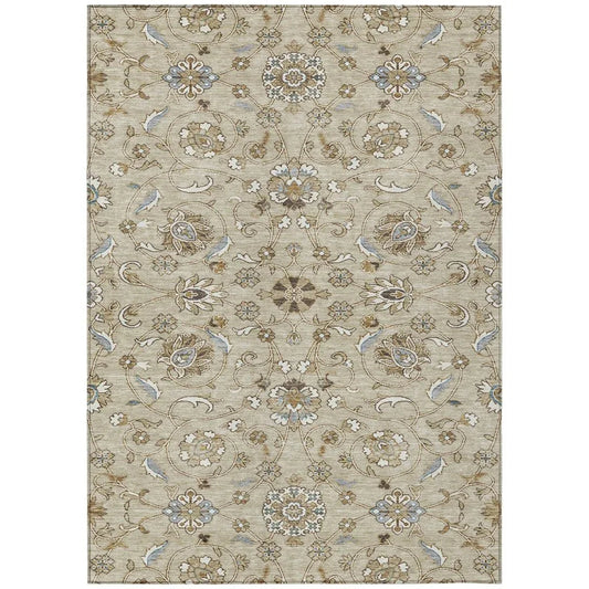 Irene Beige Washable Indoor - Outdoor Rug - LOOMLAN - LOOMLAN Rugs - Outdoor Rugs