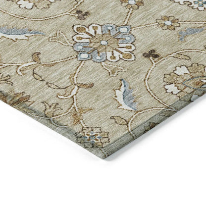 Irene Beige Washable Indoor - Outdoor Rug - LOOMLAN - LOOMLAN Rugs - Outdoor Rugs