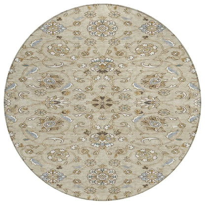 Irene Beige Washable Indoor - Outdoor Rug - LOOMLAN - LOOMLAN Rugs - Outdoor Rugs