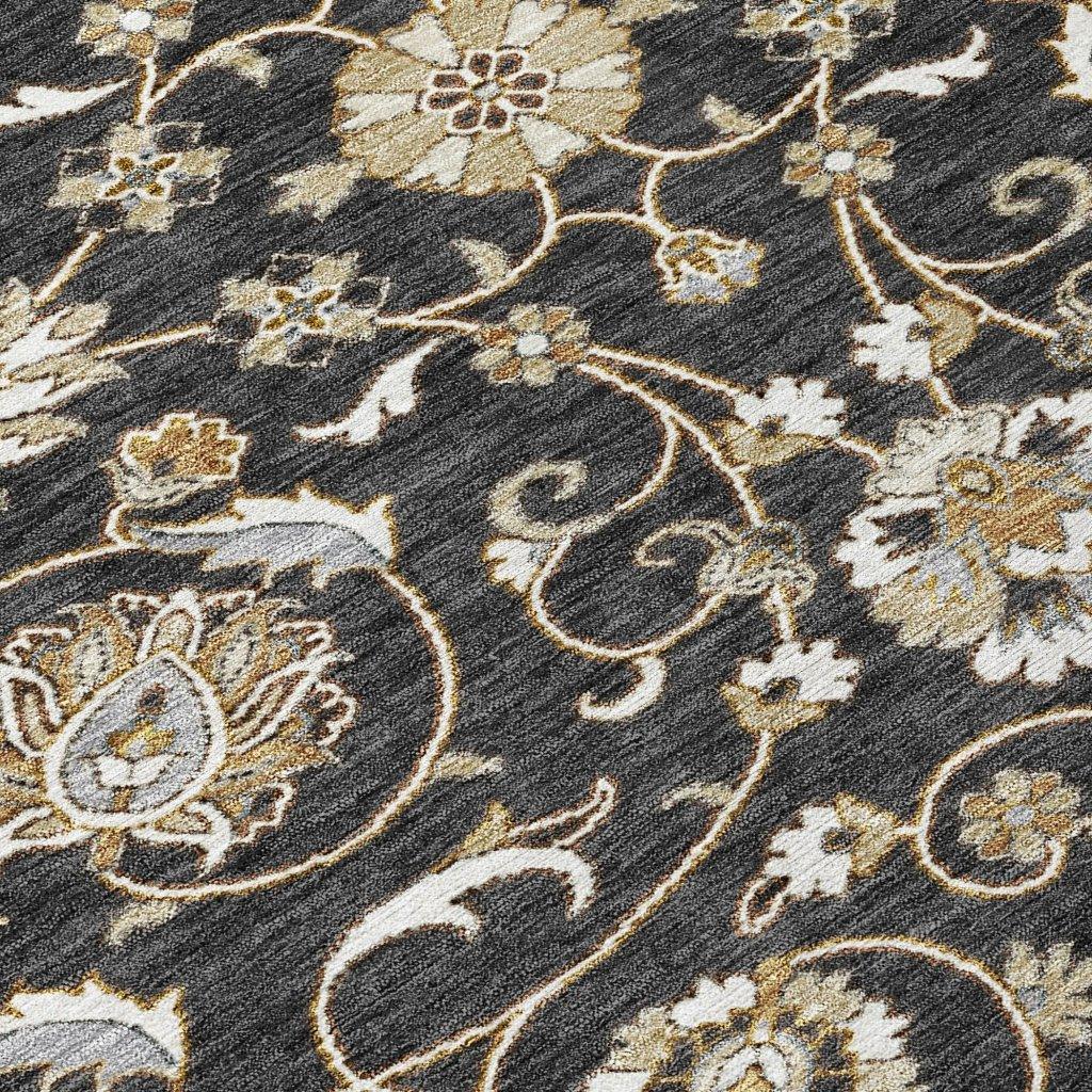 Irene Black Washable Indoor - Outdoor Rug - LOOMLAN - LOOMLAN Rugs - Outdoor Rugs