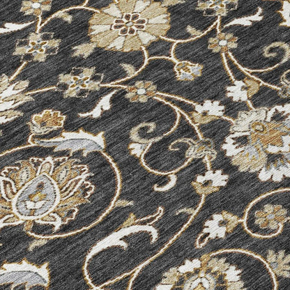 Irene Black Washable Indoor - Outdoor Rug - LOOMLAN - LOOMLAN Rugs - Outdoor Rugs