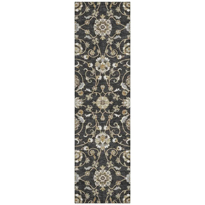 Irene Black Washable Indoor - Outdoor Rug - LOOMLAN - LOOMLAN Rugs - Outdoor Rugs