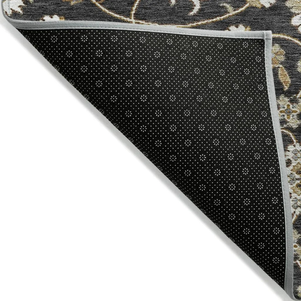 Irene Black Washable Indoor - Outdoor Rug - LOOMLAN - LOOMLAN Rugs - Outdoor Rugs