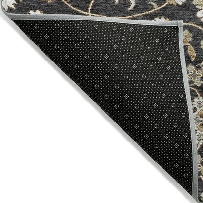 Irene Black Washable Indoor - Outdoor Rug - LOOMLAN - LOOMLAN Rugs - Outdoor Rugs