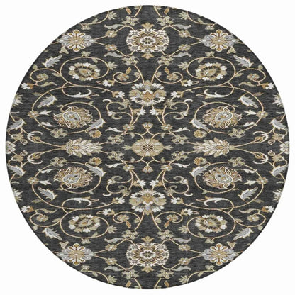Irene Black Washable Indoor - Outdoor Rug - LOOMLAN - LOOMLAN Rugs - Outdoor Rugs