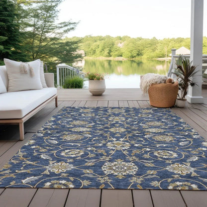 Irene Blue Washable Indoor - Outdoor Rug - LOOMLAN - LOOMLAN Rugs - Outdoor Rugs