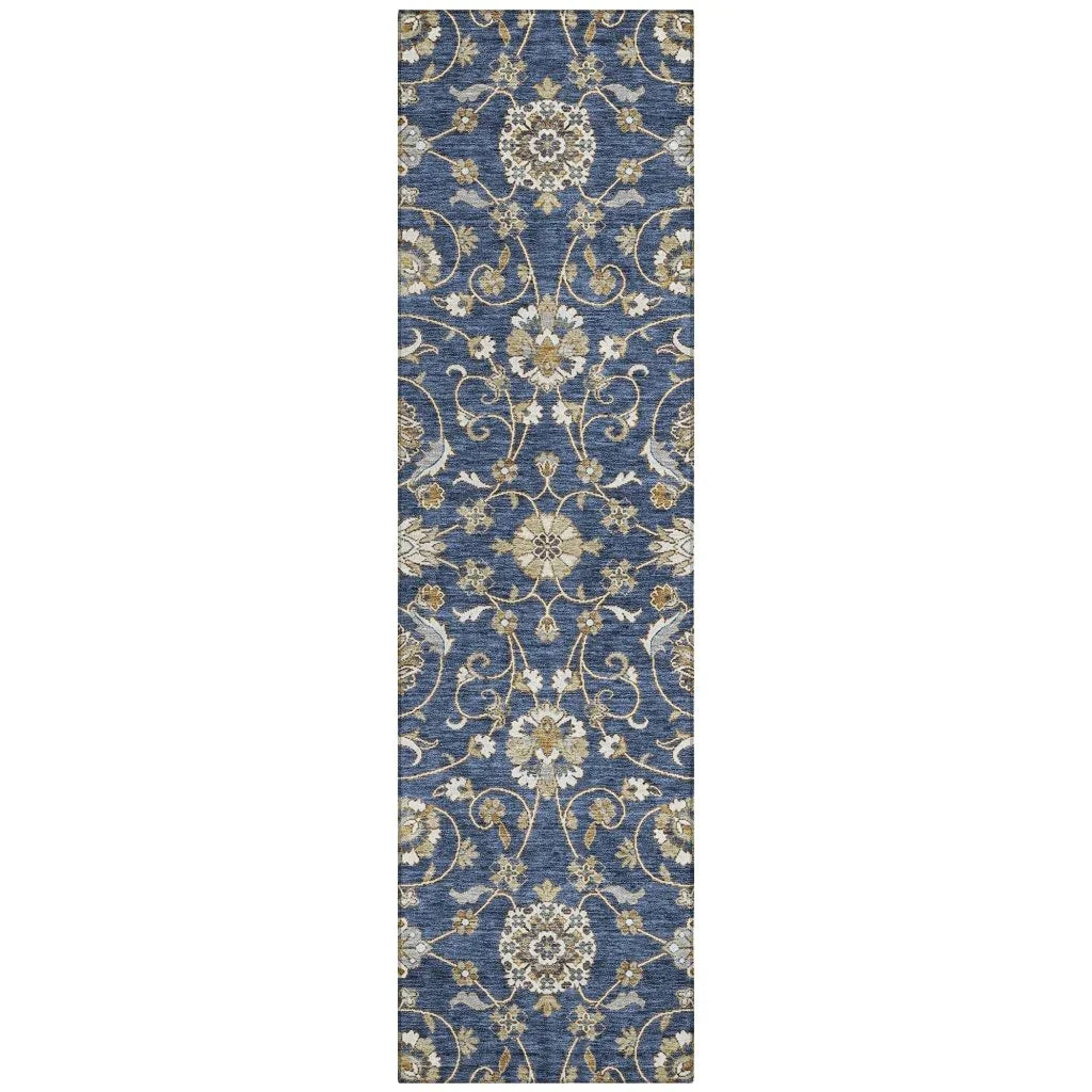 Irene Blue Washable Indoor - Outdoor Rug - LOOMLAN - LOOMLAN Rugs - Outdoor Rugs