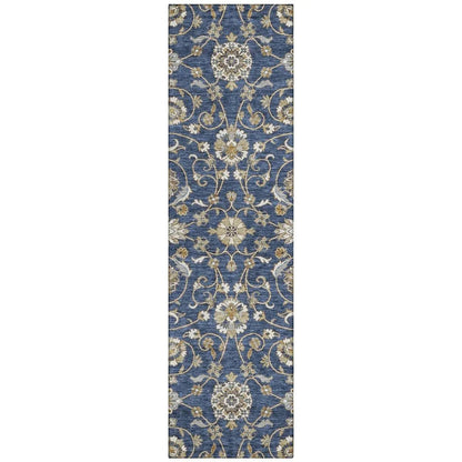 Irene Blue Washable Indoor - Outdoor Rug - LOOMLAN - LOOMLAN Rugs - Outdoor Rugs