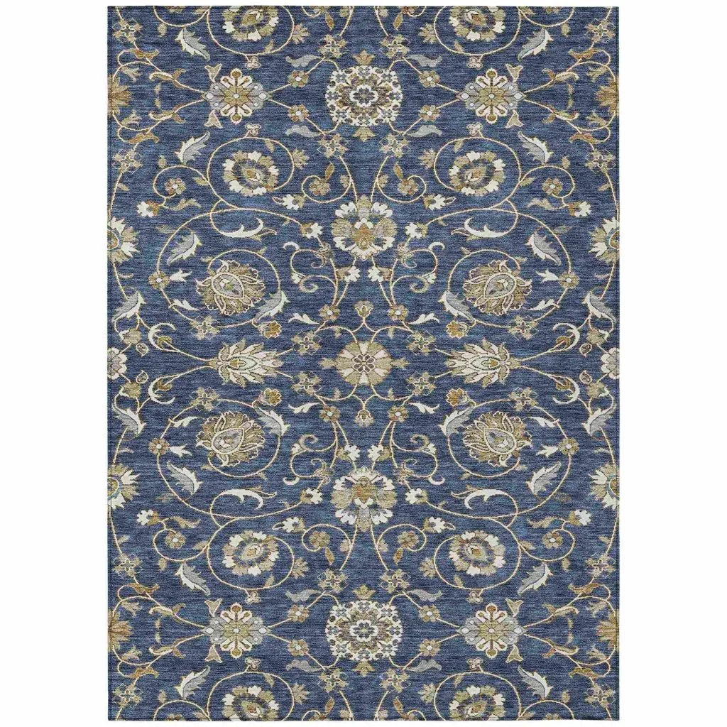 Irene Blue Washable Indoor - Outdoor Rug - LOOMLAN - LOOMLAN Rugs - Outdoor Rugs