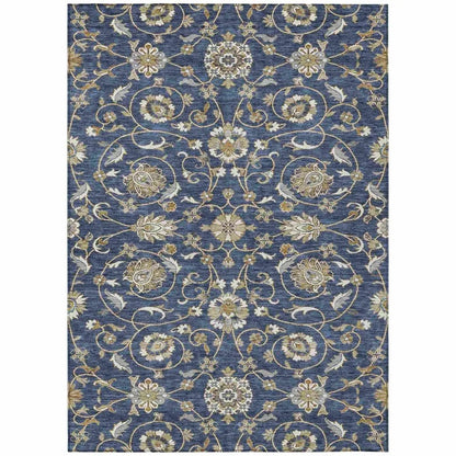 Irene Blue Washable Indoor - Outdoor Rug - LOOMLAN - LOOMLAN Rugs - Outdoor Rugs