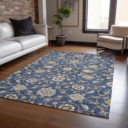 Irene Blue Washable Indoor - Outdoor Rug - LOOMLAN - LOOMLAN Rugs - Outdoor Rugs