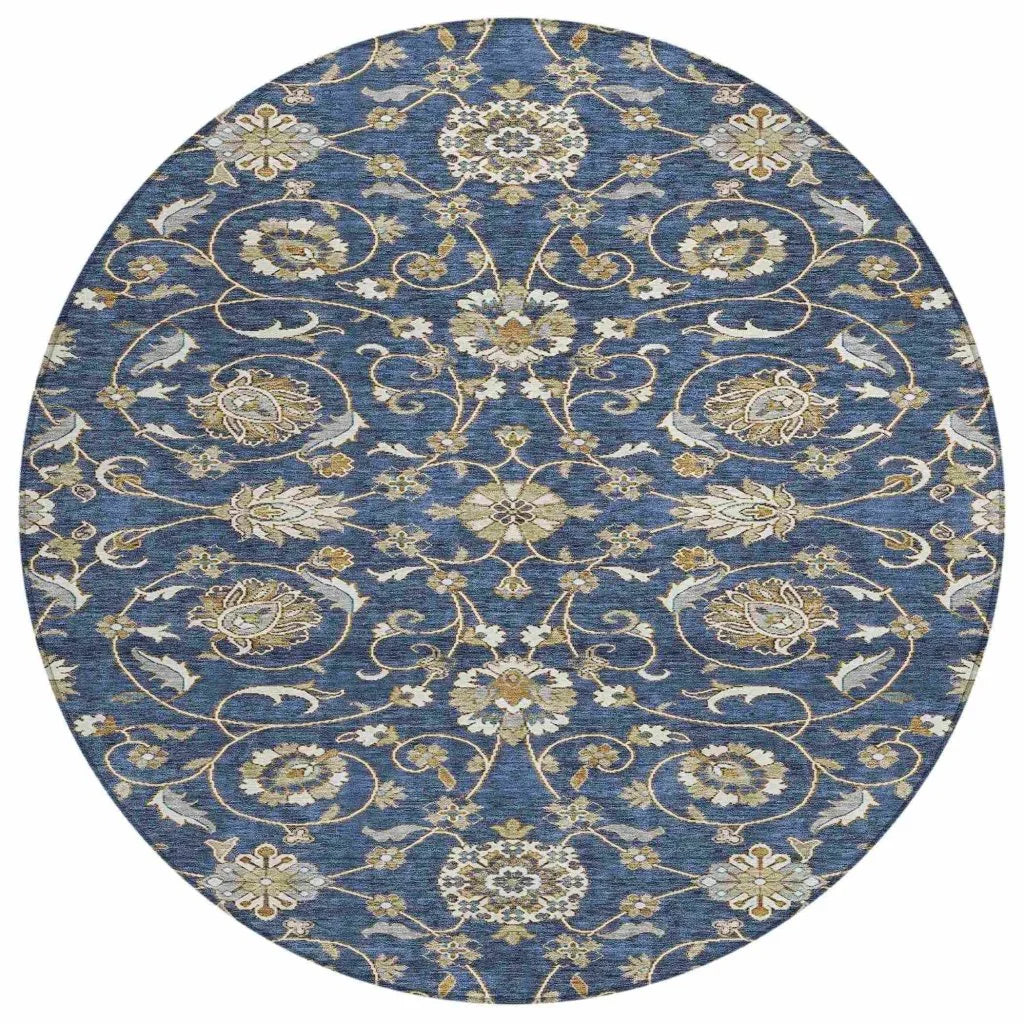 Irene Blue Washable Indoor - Outdoor Rug - LOOMLAN - LOOMLAN Rugs - Outdoor Rugs