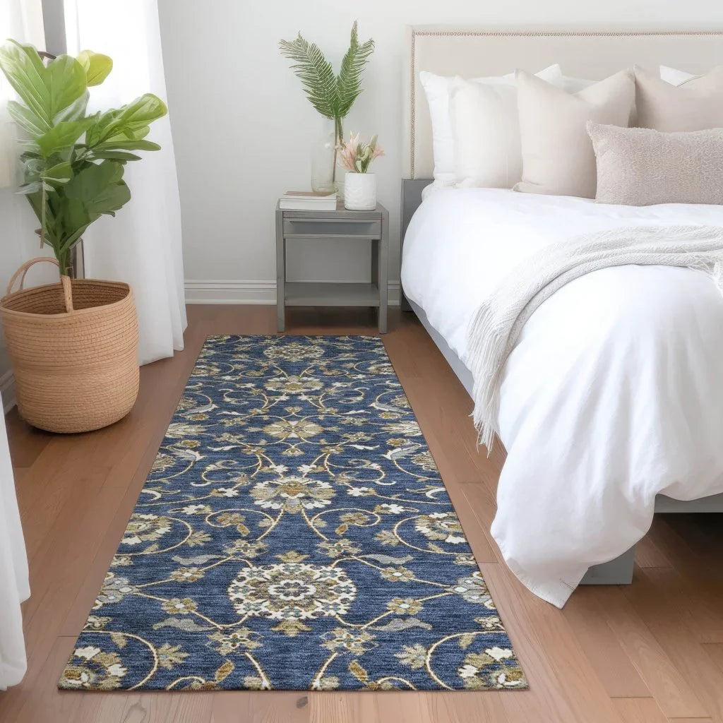 Irene Blue Washable Indoor - Outdoor Rug - LOOMLAN - LOOMLAN Rugs - Outdoor Rugs