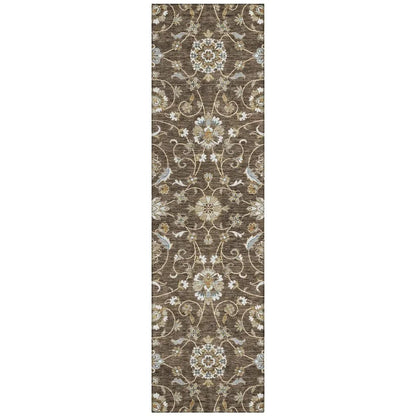 Irene Brown Washable Indoor - Outdoor Rug - LOOMLAN - LOOMLAN Rugs - Outdoor Rugs