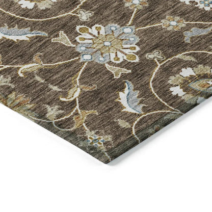 Irene Brown Washable Indoor - Outdoor Rug - LOOMLAN - LOOMLAN Rugs - Outdoor Rugs