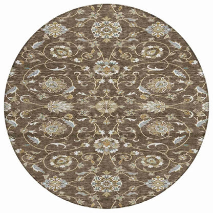Irene Brown Washable Indoor - Outdoor Rug - LOOMLAN - LOOMLAN Rugs - Outdoor Rugs