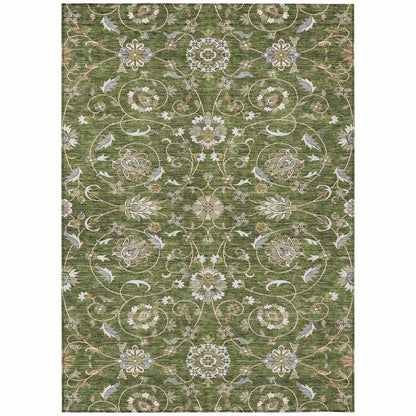Irene Green Washable Indoor - Outdoor Rug - LOOMLAN - LOOMLAN Rugs - Outdoor Rugs