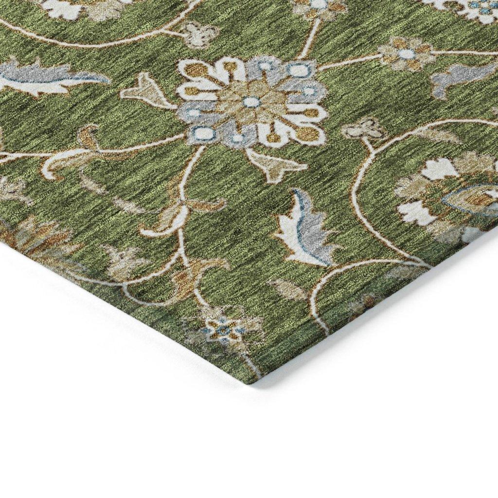 Irene Green Washable Indoor - Outdoor Rug - LOOMLAN - LOOMLAN Rugs - Outdoor Rugs