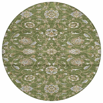 Irene Green Washable Indoor - Outdoor Rug - LOOMLAN - LOOMLAN Rugs - Outdoor Rugs