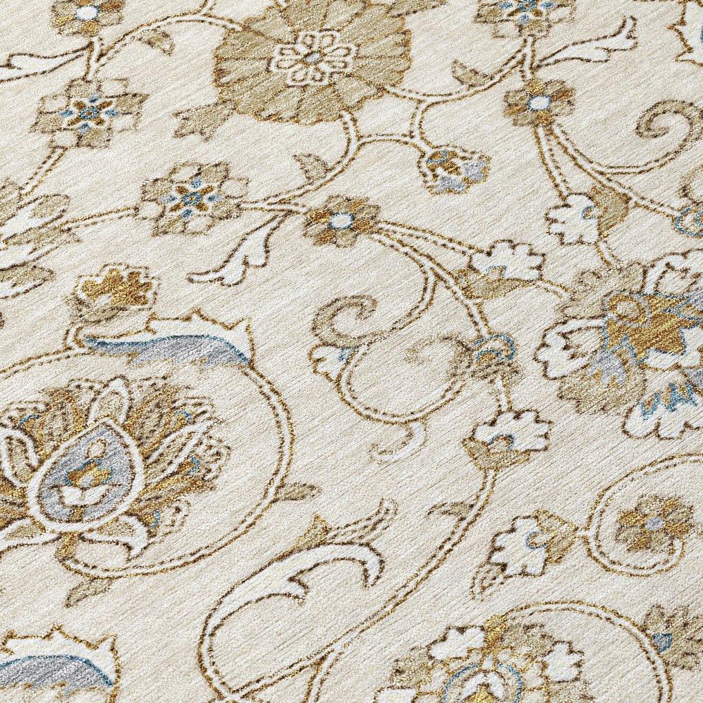 Irene Ivory Washable Indoor - Outdoor Rug - LOOMLAN - LOOMLAN Rugs - Outdoor Rugs