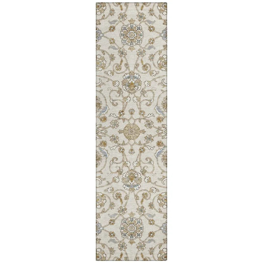 Irene Ivory Washable Indoor - Outdoor Rug - LOOMLAN - LOOMLAN Rugs - Outdoor Rugs