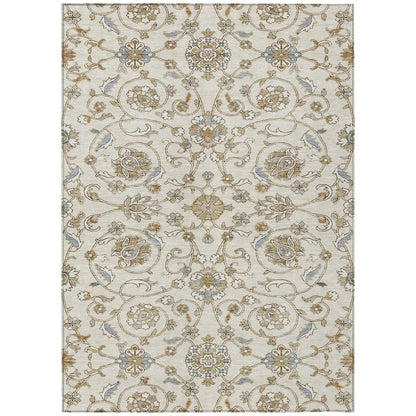 Irene Ivory Washable Indoor - Outdoor Rug - LOOMLAN - LOOMLAN Rugs - Outdoor Rugs
