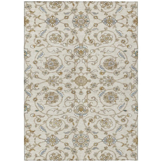 Irene Ivory Washable Indoor - Outdoor Rug - LOOMLAN - LOOMLAN Rugs - Outdoor Rugs