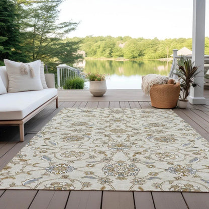 Irene Ivory Washable Indoor - Outdoor Rug - LOOMLAN - LOOMLAN Rugs - Outdoor Rugs