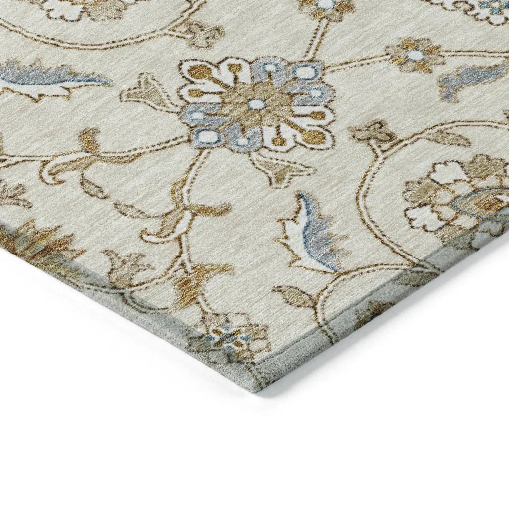 Irene Ivory Washable Indoor - Outdoor Rug - LOOMLAN - LOOMLAN Rugs - Outdoor Rugs