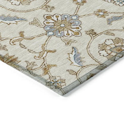 Irene Ivory Washable Indoor - Outdoor Rug - LOOMLAN - LOOMLAN Rugs - Outdoor Rugs