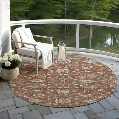 Irene Orange Washable Indoor - Outdoor Rug - LOOMLAN - LOOMLAN Rugs - Outdoor Rugs