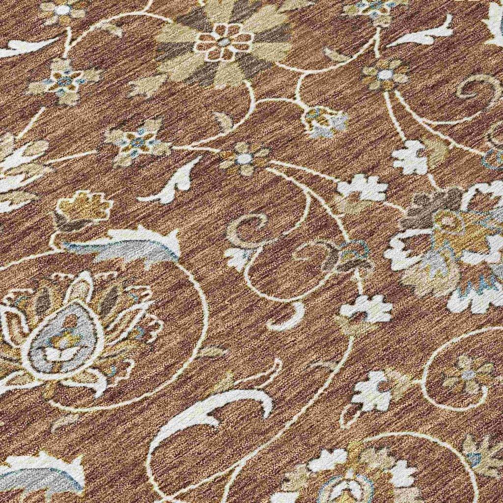 Irene Orange Washable Indoor - Outdoor Rug - LOOMLAN - LOOMLAN Rugs - Outdoor Rugs