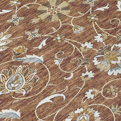 Irene Orange Washable Indoor - Outdoor Rug - LOOMLAN - LOOMLAN Rugs - Outdoor Rugs