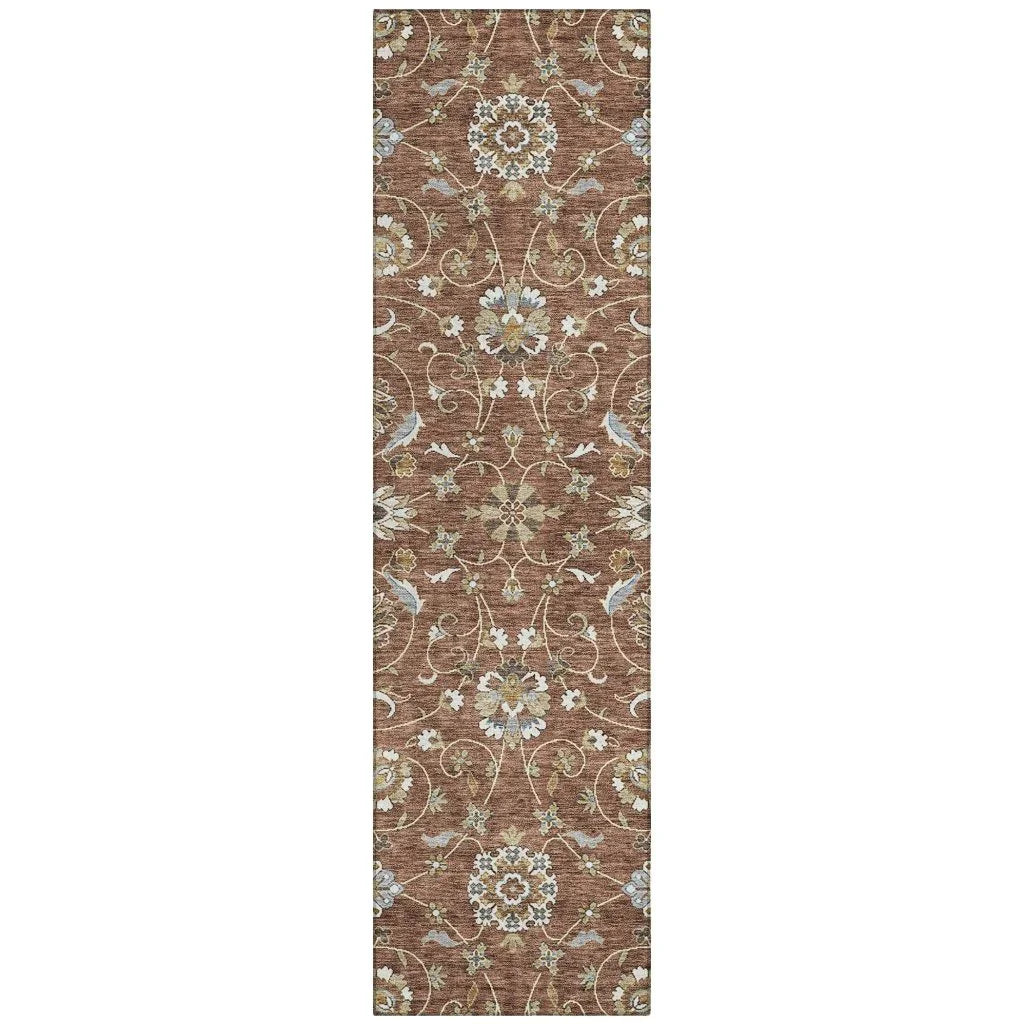 Irene Orange Washable Indoor - Outdoor Rug - LOOMLAN - LOOMLAN Rugs - Outdoor Rugs