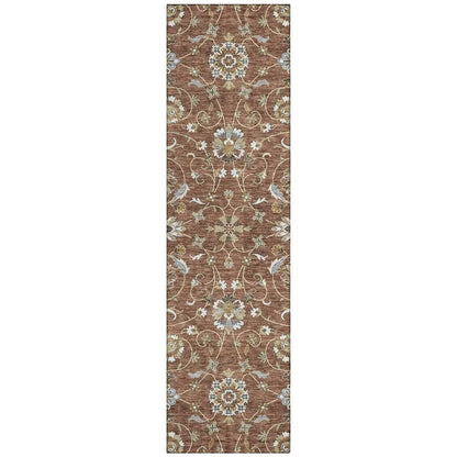 Irene Orange Washable Indoor - Outdoor Rug - LOOMLAN - LOOMLAN Rugs - Outdoor Rugs
