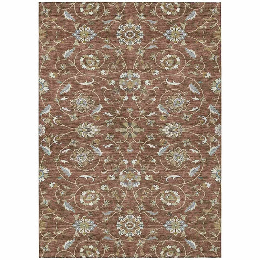 Irene Orange Washable Indoor - Outdoor Rug - LOOMLAN - LOOMLAN Rugs - Outdoor Rugs