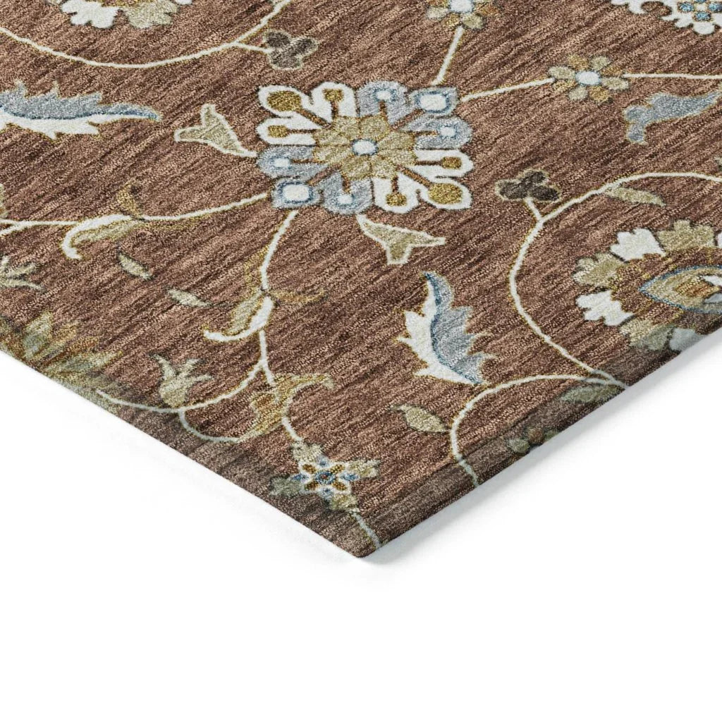 Irene Orange Washable Indoor - Outdoor Rug - LOOMLAN - LOOMLAN Rugs - Outdoor Rugs