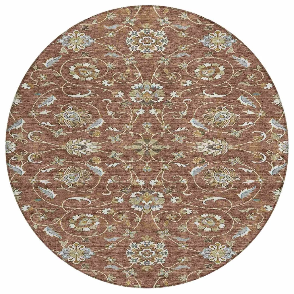 Irene Orange Washable Indoor - Outdoor Rug - LOOMLAN - LOOMLAN Rugs - Outdoor Rugs