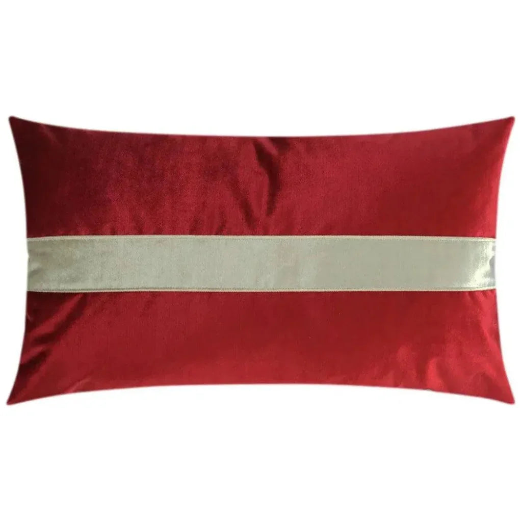 Iridescence Band Lumbar Ruby Red Throw Pillow Insert - LOOMLAN - D.V. Kap - Throw Pillows