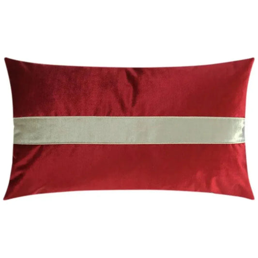 Iridescence Band Lumbar Ruby Red Throw Pillow Insert - LOOMLAN - D.V. Kap - Throw Pillows