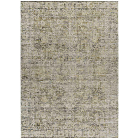 Iriira Gray Washable Indoor-Outdoor Rug