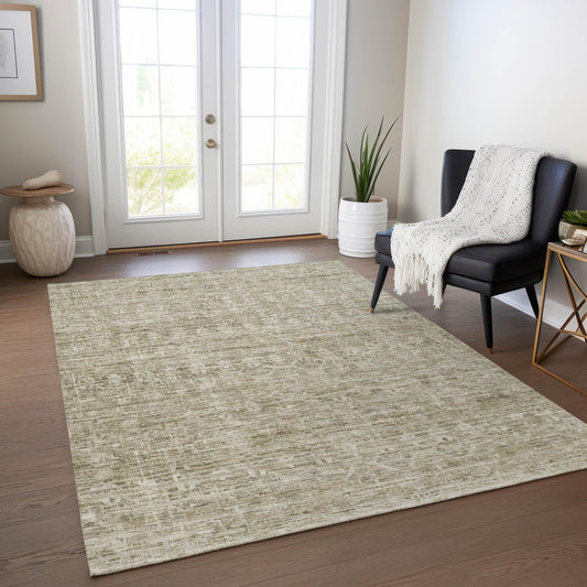 Irion Taupe Washable Indoor-Outdoor Rug