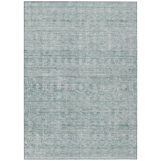Irion Teal Washable Indoor-Outdoor Rug