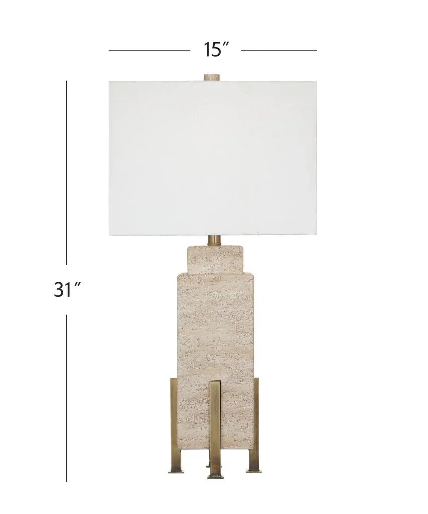 Iris Brown Concrete Table Lamp - LOOMLAN - Bassett Mirror - Table Lamps