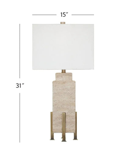 Iris Brown Concrete Table Lamp - LOOMLAN - Bassett Mirror - Table Lamps