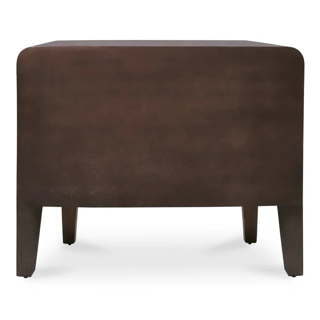 Iris Distressed Black Mango Wood Nightstand - LOOMLAN - Moe's Home - Nightstands