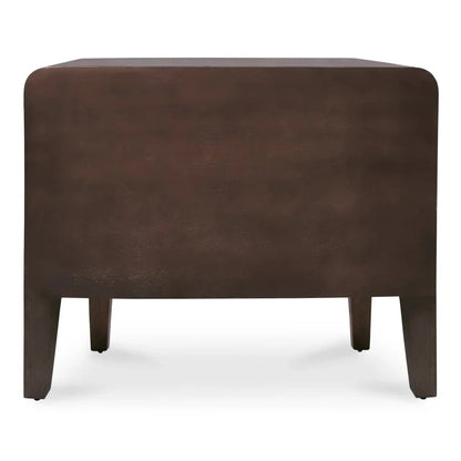 Iris Distressed Black Mango Wood Nightstand - LOOMLAN - Moe's Home - Nightstands